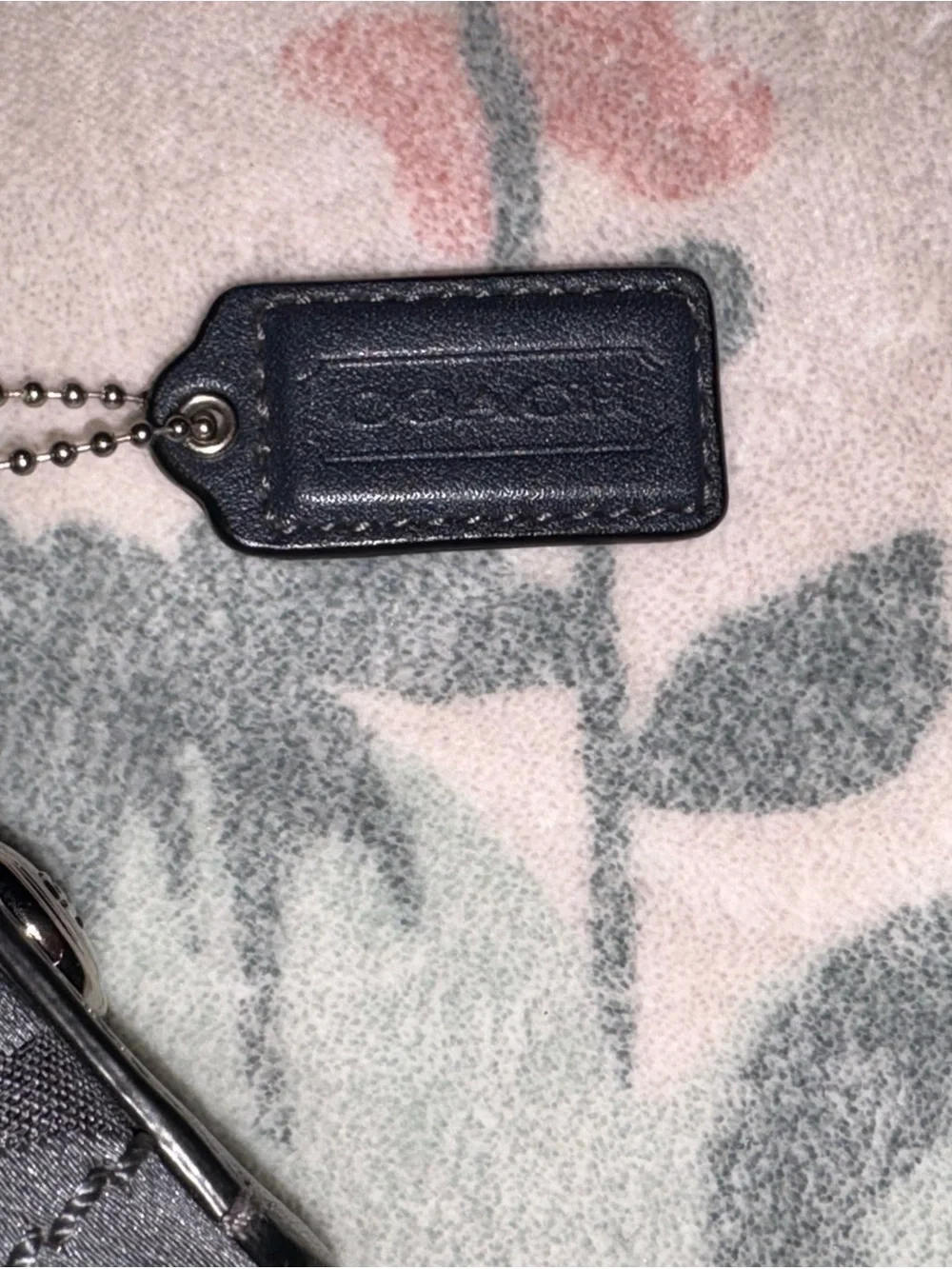 Coach Black Signature Jacquard Shoulder Bag with Leather Trim - Picture 5 of 8